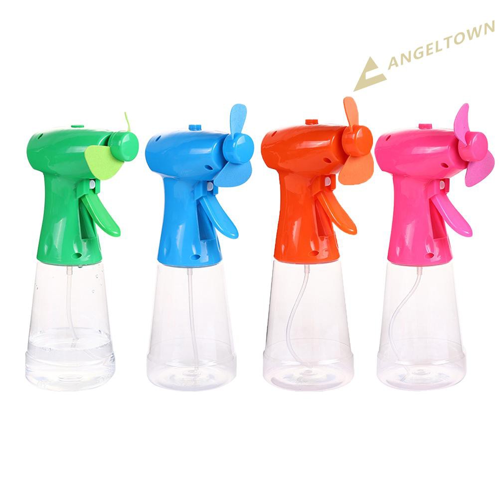 An Water Spray Misting Fan Handheld Portable Water Bottle Sprayer Cooling Fan Shopee Indonesia