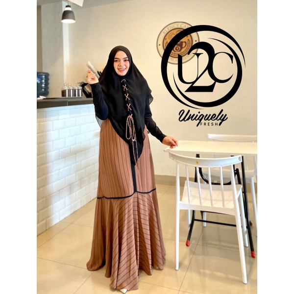 Premium Zanitha Syari ORI by U2C / Dress Katun / Gamis Set Syar'i / Gamis Pesta / Baju Syar'i Terbaru / Dress Syar'i / Muslimah Branded Wear-4