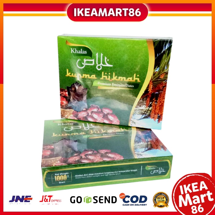 

Kurma Khalas HIKMAH - Khalas Premium dates 1 Kg || Kurma