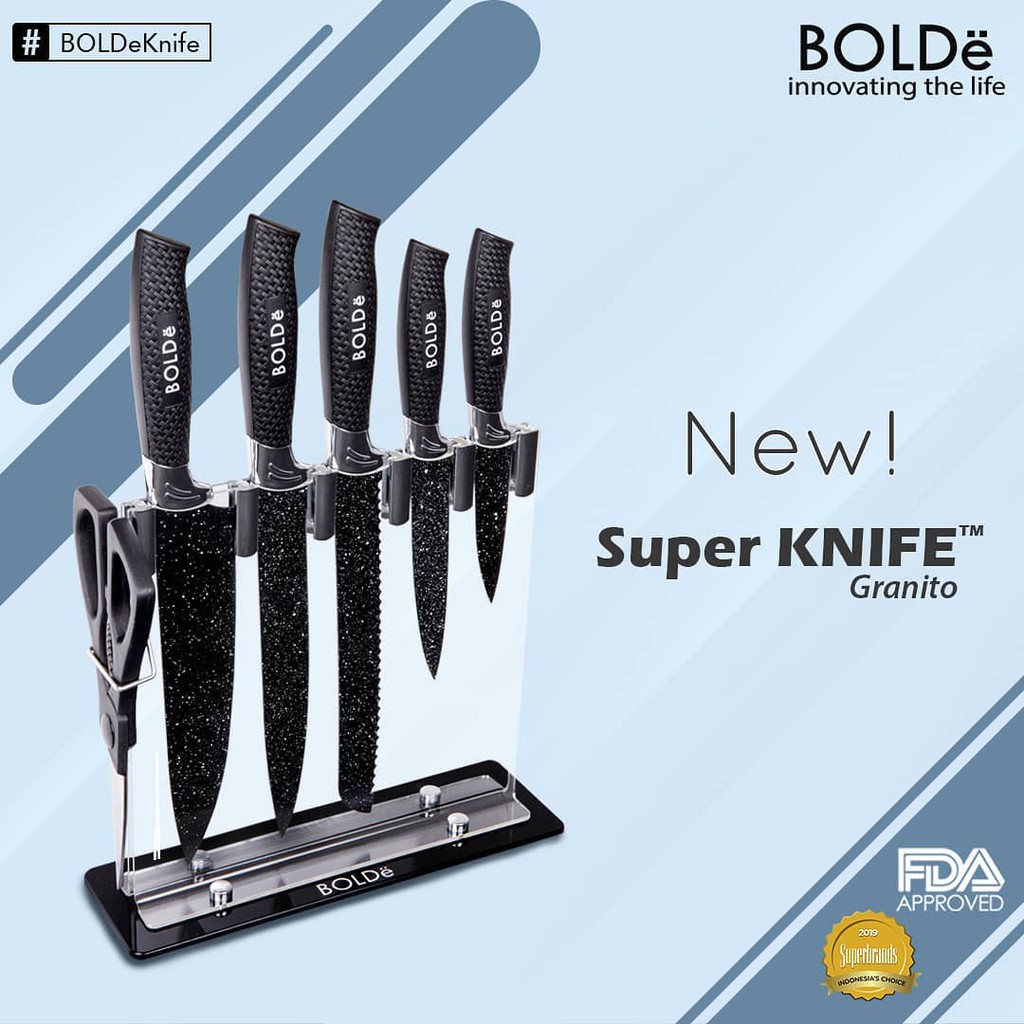 Super KNIVES GRANITO 7pcs set Italian Design Original BOLDe