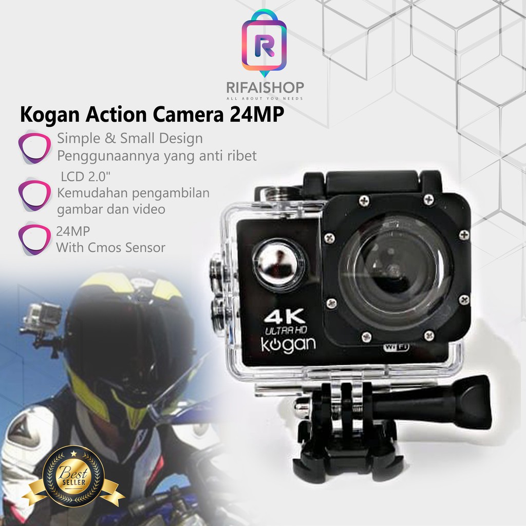Kogan Action Camera / Sport action Camera HD DV 12MP 1080p Water Ressistant