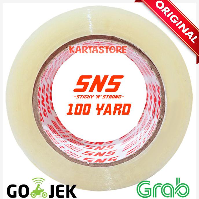 

(BISA COD) [ 1 KARTON ] LAKBAN SNS BENING/COKLAT 100 YARD KHUSUS SAMEDAY INSTANT NEW Kode 689