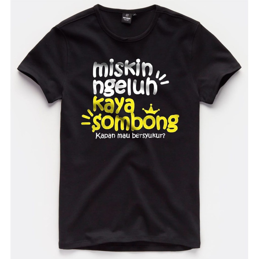 Kaos Dakwah Islami Ngaji yuk Tawheed Hijrah Muslim Distro Murah-Miskin Kaya