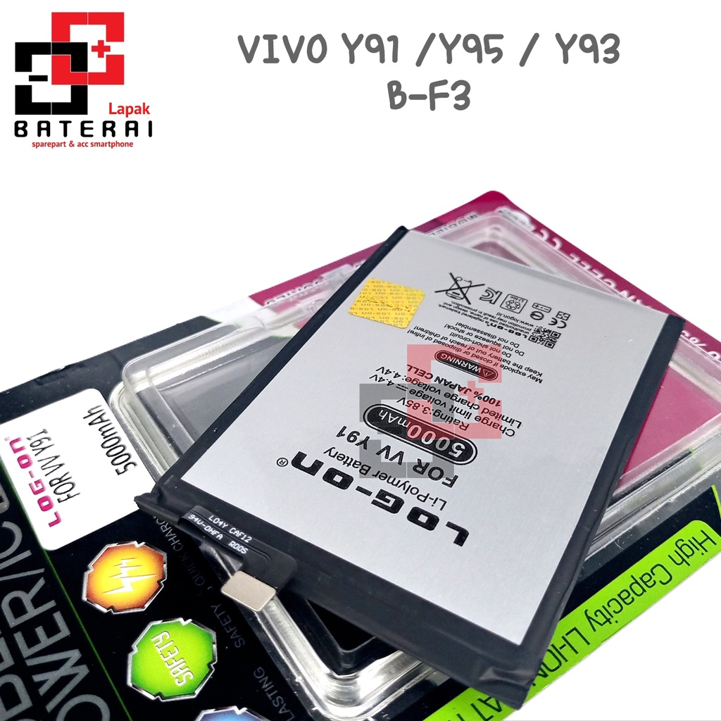 Log on - B-F3 Vivo Y91 / Y93 / Y95 / Y91C Double IC Battery Baterai Batre