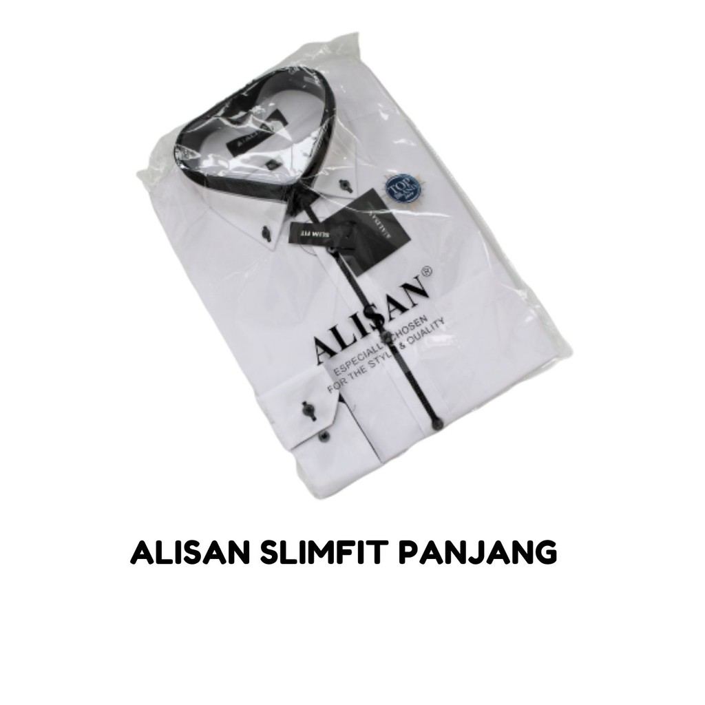 SLIMFIT KEMEJA ALISAN TANGAN PANJANG PUTIH SLIMFIT