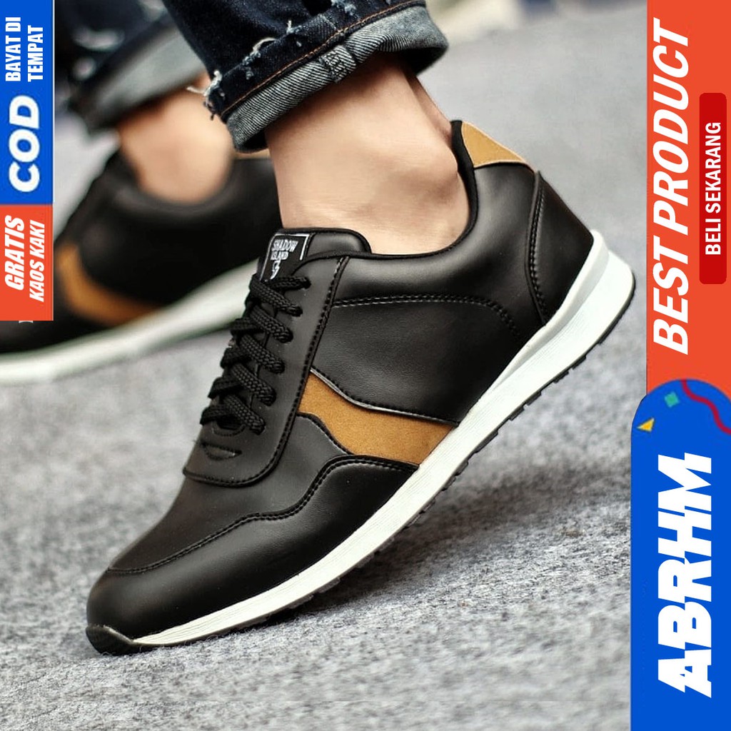 ABRHM x VARGAS Sepatu Sneaker Pria Sepatu Pria Casual Sneakers Cowok / Cowo Kerja Ori Sepatu Kasual Kerja Kuliah Kondangan Gaya Keren Kekinian Original Murah Terlaris