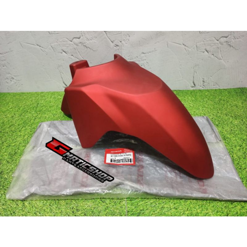 61100K59A70ZG / Fender, FR (MT SL RD) / Spakbor Depan Vario 150 LED NEW Merah Doff Original Honda Ge
