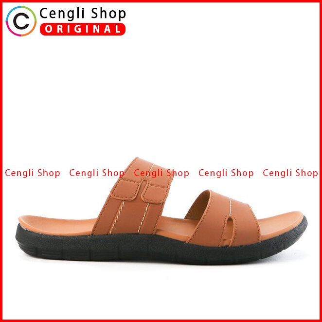 SANDAL SLIDE PRIA CARDINAL ORIGINAL CASUAL TERBARU COKLAT CA16