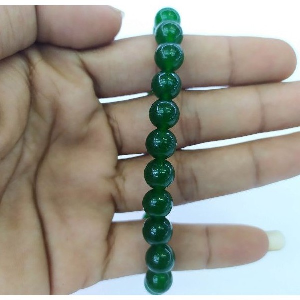 Gelang Kesehatan Batu Alam Akik Giok China Cina Hijau Asli Natural untuk Pria Wanita Cowok Cewek