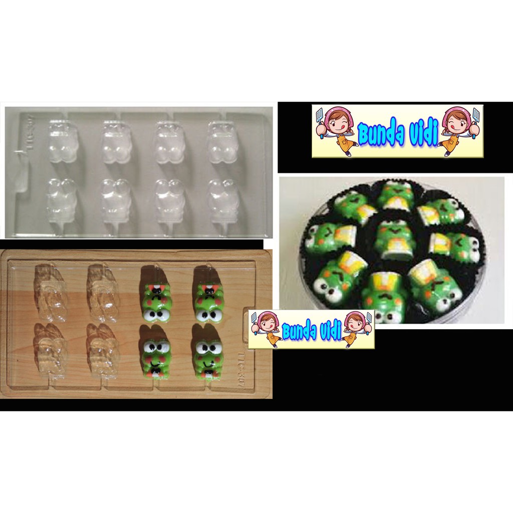 CETAKAN MIKA COKLAT PUDING MODEL KEROPI LOLIPOP TTC 307