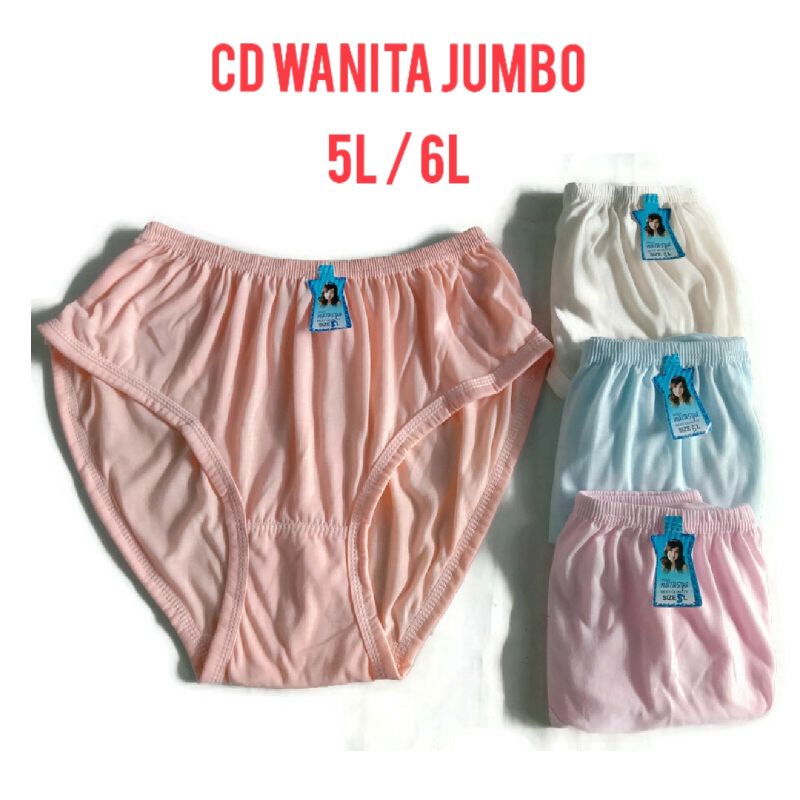 6 Pcs CD Katun Jumbo , Cd Wanita Katun Murah , Cd Jumbo Wanita