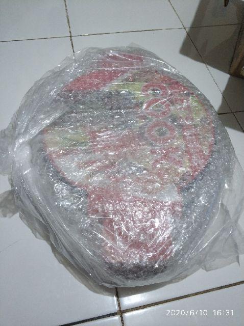 Ki0648 Cypruz 26cm Kuali Marble With Lid Induksi Wok Tutup Kaca