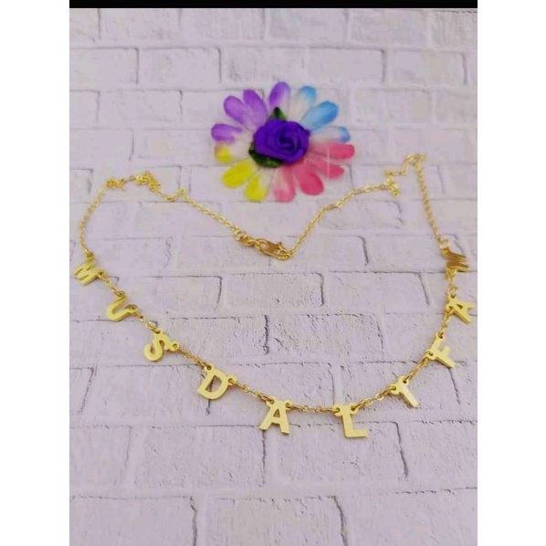 TERBARU DAN TERLARISSSS KALUNG NAMA HURUF TERPISAH