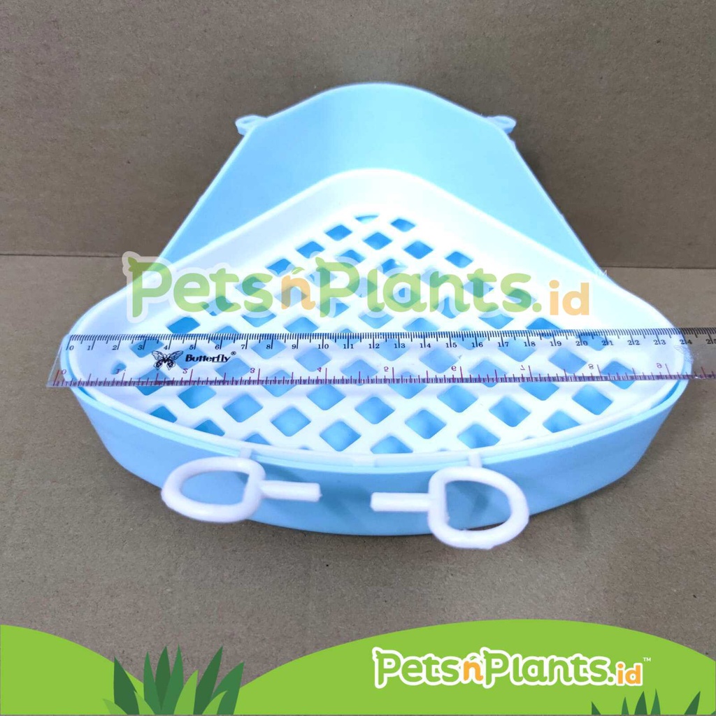 Toilet Sudut Kandang Kelinci - Rabbit Bunny Potty Train Corner Litter - Ukuran MEDIUM