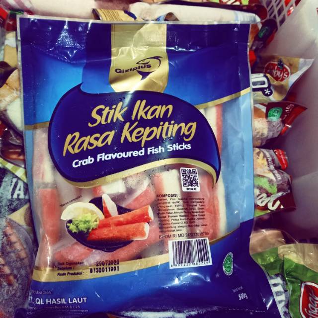 

Stik ikan rasa kepiting (crab stik) Giziplus