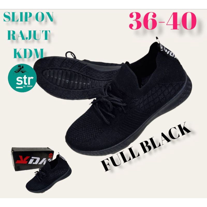 SEPATU SLIP ON RAJUT KDM IMFORT SANTAI WANITA TERLARS//SEPATU SLIP ON//SEPATU RAJUT WANITA TERBARU..
