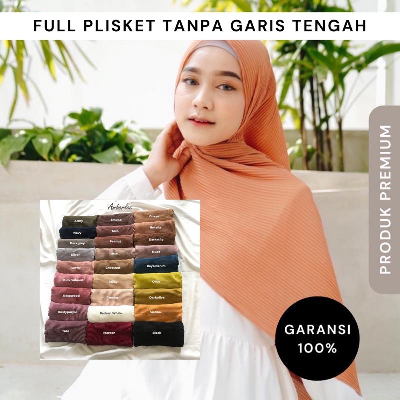 PASHMINA PLISKET LIDI FULL (&quot;TANPA GARIS TENGAH&quot;) || ceruty babydoll premium_UK,180x75