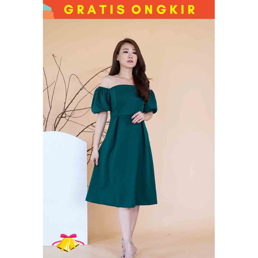 MELCHAN  COTTONBELLS CASUAL DRESS WANITA SPECIAL CHRISTMAS CHOLE PLAID MIDI (LQ - D 4146)