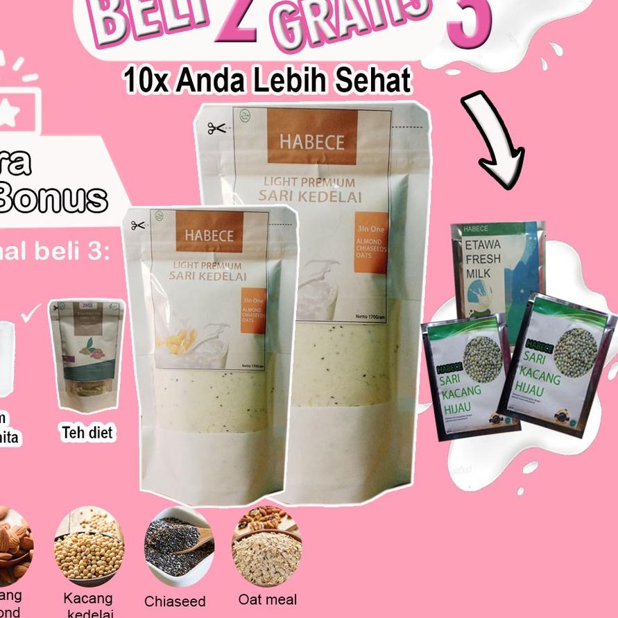 

HIGH QUALITY 12.12 Susu Kedelai Murni Plus Almond Habece ね
