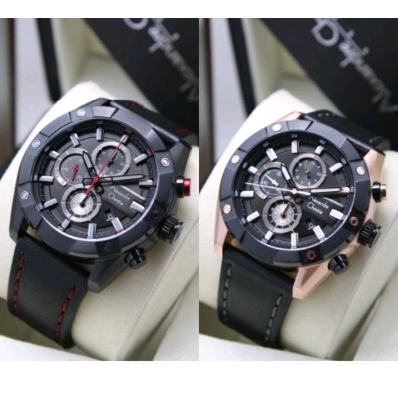 READY STOCK Original Alexandre christie jam tangan pria ac 6604/ac6604/6604