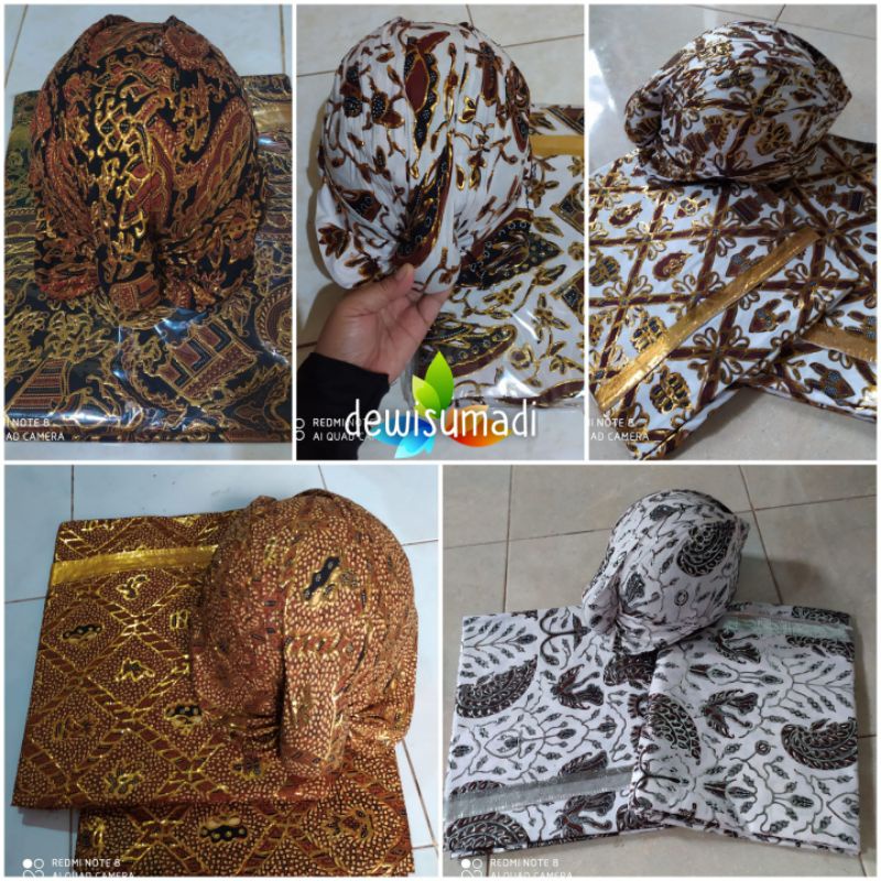 Sepasang jarik prodo + blangkon jogja