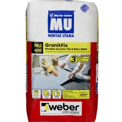 MU 400 PEREKAT GRANITE TILE & BATU ALAM 25KG Mortar Utama Keramik