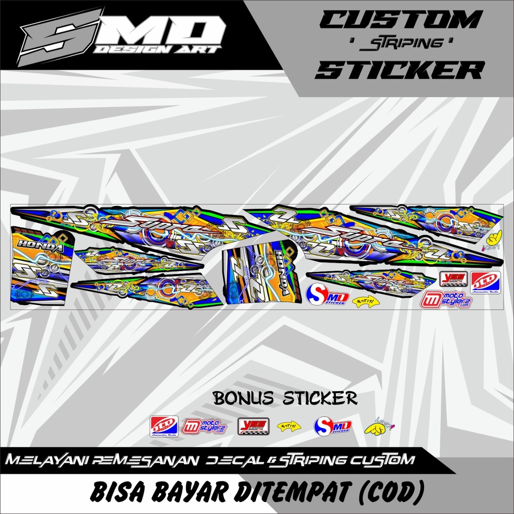 STRIPING VARIASI SUPRA LAMA