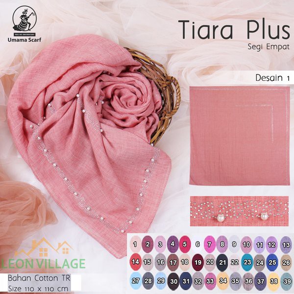 Terbaru Kerudung TIARA PLUS UMAMA Scarf Hijab Jilbab Segi Empat Mutiara