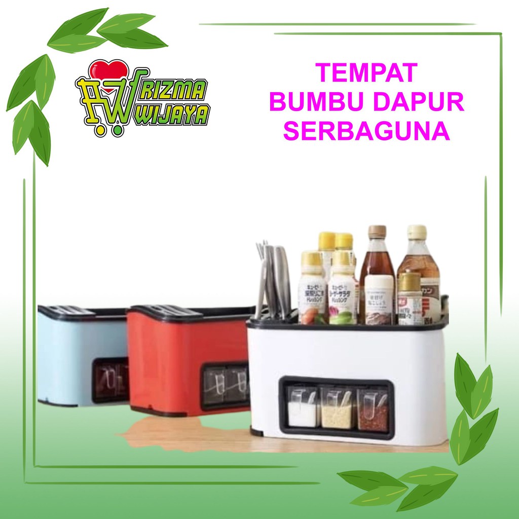 TEMPAT BUMBU DAPUR / RAK BUMBU DAPUR / TEMPAT ALAT MASAK / RAK BUMBU MULTIFUNGSI