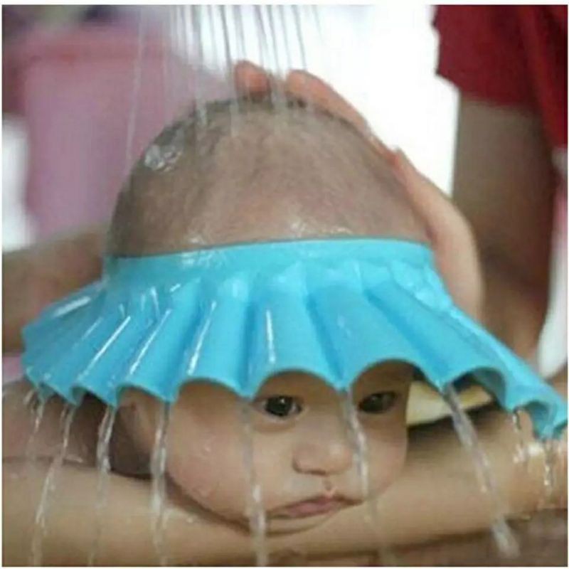 Topi Keramas Bayi dengan Anak Kancing Baby Shower Cap