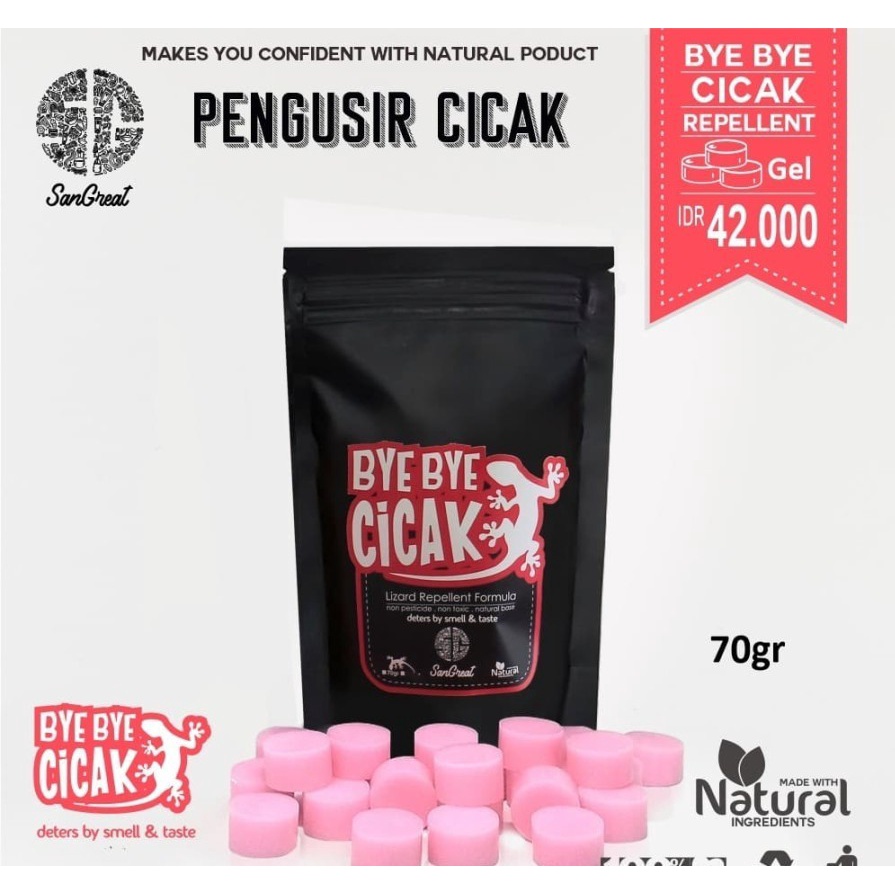 70g Bye bye Cicak Pengusir cicak Usir Cicak non pestisida gel 70gram 70gr lizard repellent usir tokek