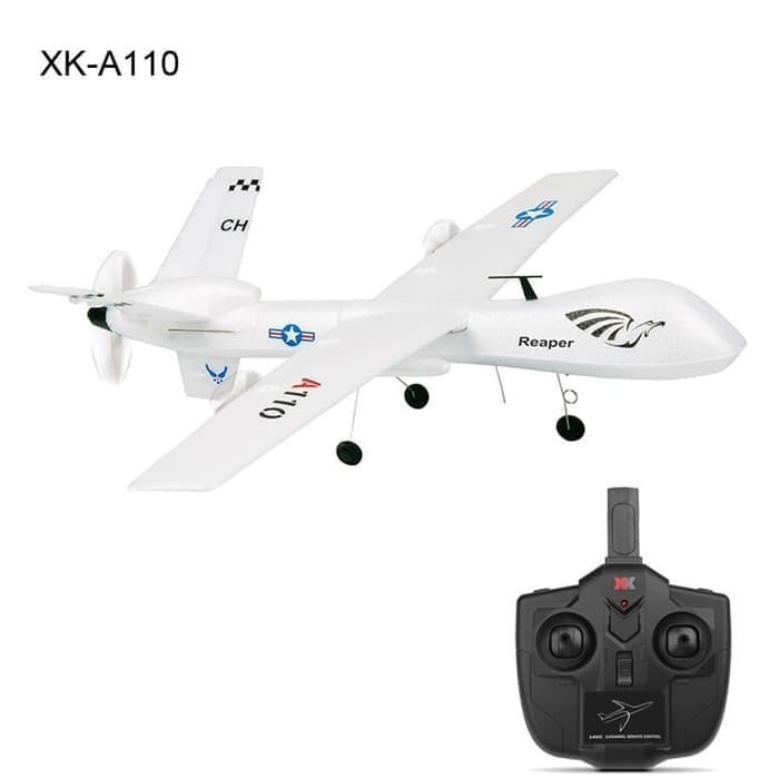 Super Murah rc plane rc pesawat WLtoys XK A110 reaper MQ9 3ch pesawat remote