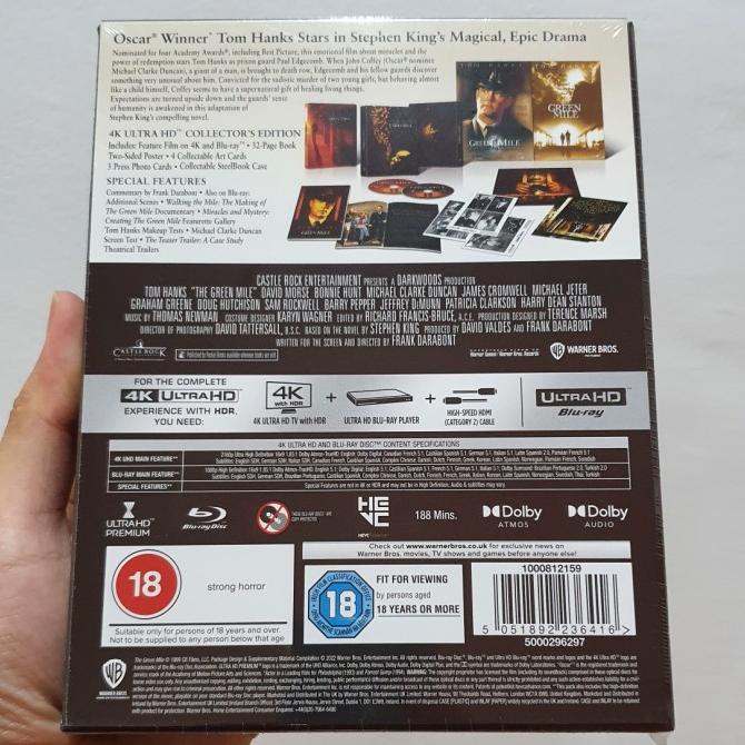 Image of NEW PRODUK THE GREEN MILE 4K + BLU-RAY STEELBOOK COLLECTOR ZAVVI ORIGINAL BLURAY !!!!! #0