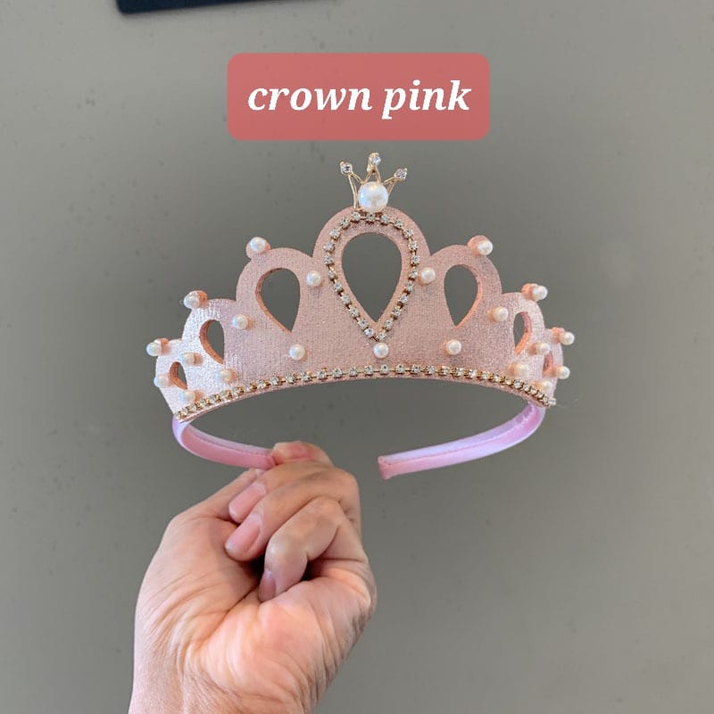 CROWN TIARA BANDO MAHKOTA PRINCESS ANAK PEREMPUAN AKSESORIS FASHION KOREA IMPOR