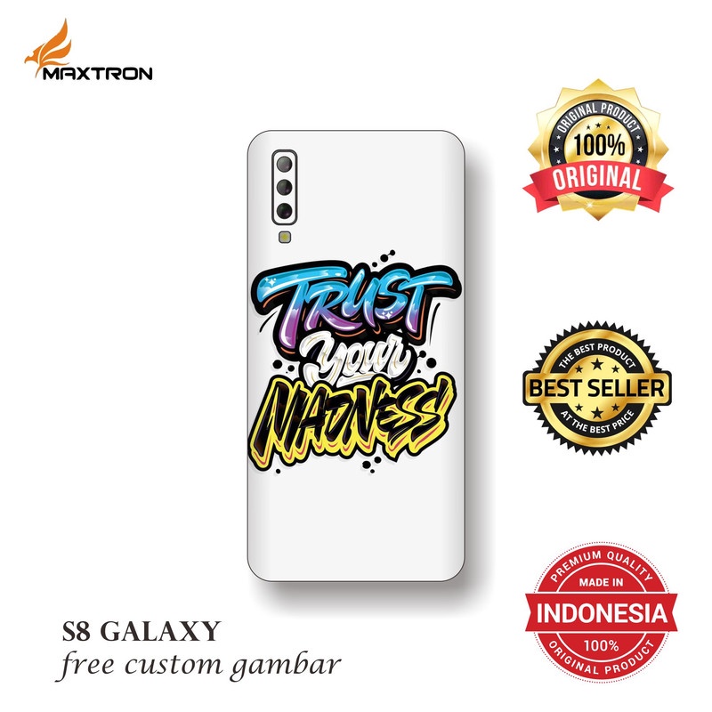 GARSKIN/STICKER HANDPHONE MAXTRON S8 GALAXY CUSTOM