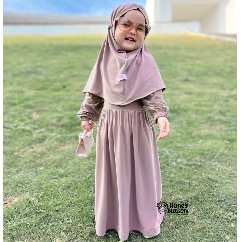 HoneyBlossom - gamis anak bayi perempuan / gamis bayi perempuan / gamis bayi polos 6 12 bulan cantik lylia