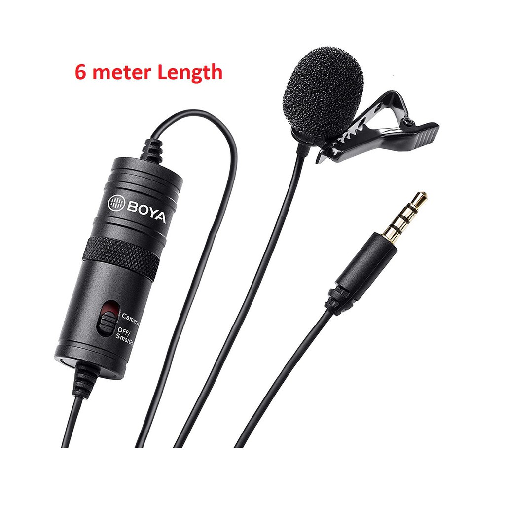 BY-M1 Lavalier Clip On Mic Microphone for DSLR Camera Smartphone Camcorder PC BOYA