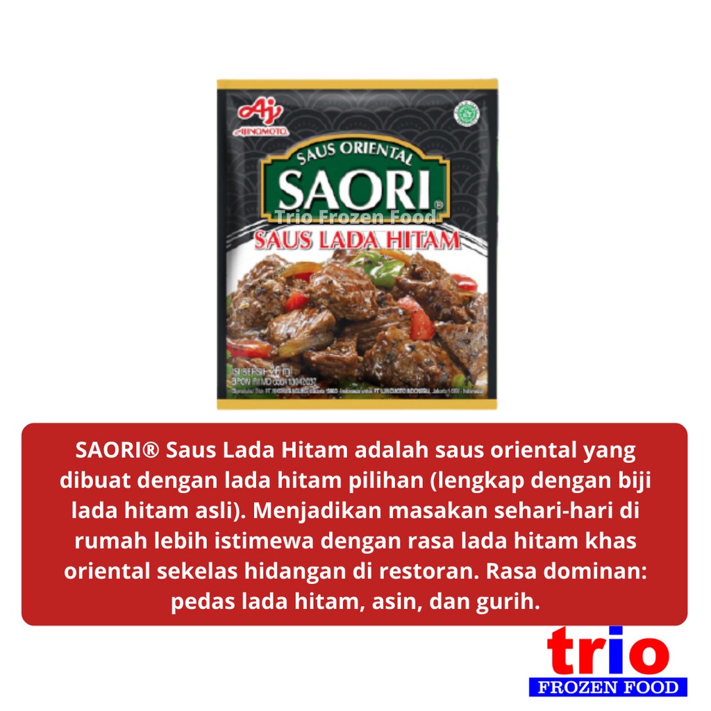 SAORI Saus Lada Hitam Sachet 26ml