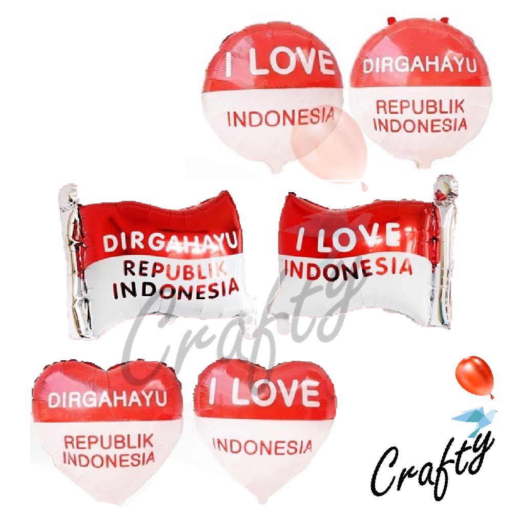 Balon Foil DIRGAHAYU HUT RI Dekorasi Backdrop