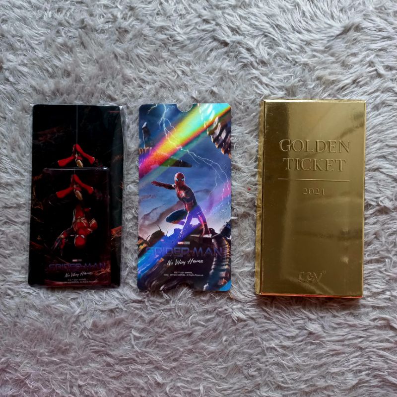 Collectible Ticket Marvel Spiderman Golden Ticket Korea CGV No Way Home