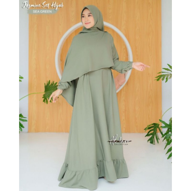JASMINE SET HIJAB SYAR'I NEW ALFARO COLLECTION//MODEL TERBARU BEST SELLER ORIGINAL ALFARO//GAMIS ALF