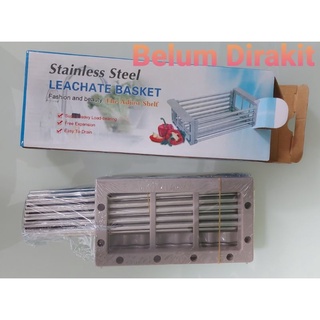 Keranjang Gantung Stainless Pengering Tirisan Alat Dapur, Piring