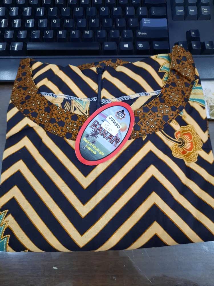 Aserehe Zigzag Batik Solo Zela Tunik Atasan Kerja Kantor Kondangan Casual Muslim Jumbo