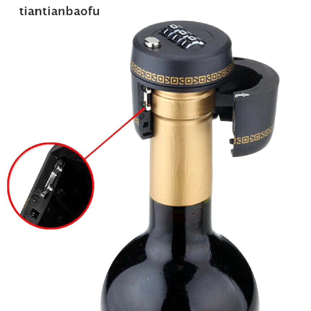 [tiantianbaofu] Bottle Password Lock For Wine Liquor Bottle Vacuum Picks Stopper Conservation Boutique