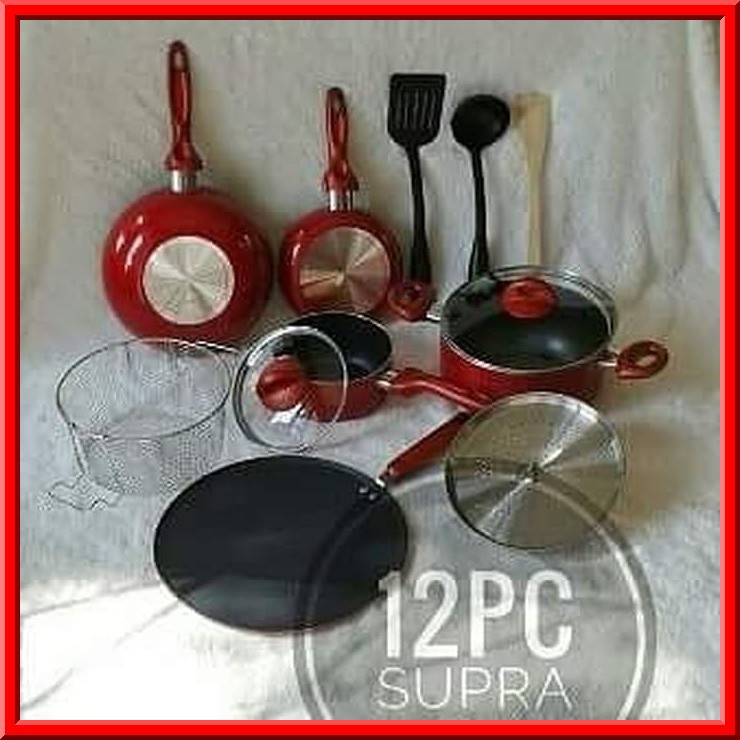 CUCI GUDANG - SATU SET PANCI SUPRA ROSEMARY - SUPRA ROSEMARY 12 PCS COOKWARE SET - PANCI SET MURAH