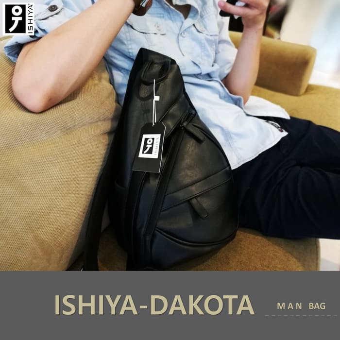 Tas Selempang Pria Impor Kulit Korea Style. -Tas Ishiya DAKOTA-