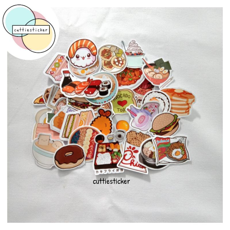 

Sticker Food | Sticker Makanan Lucu | Sticker Aesthetic | Sticker Bullet Journal | Sticker Studygram | Cuttiesticker | (30+pcs)