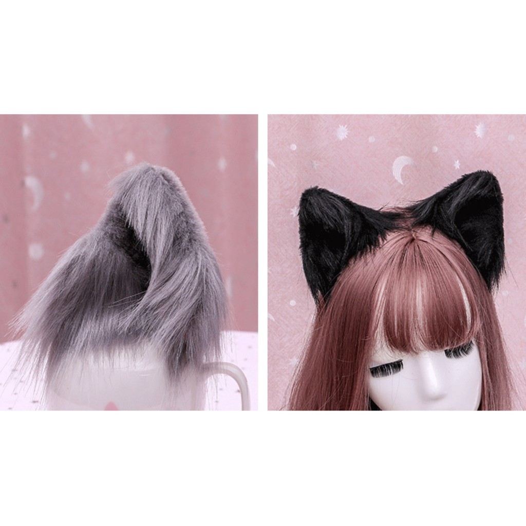 HPWO wolf fox dog ear hairpin hairclip jepit kuping serigala anjing rubah jepitan rambut cosplay