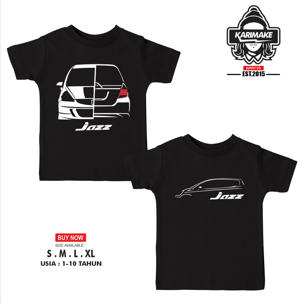Kaos Baju Anak HONDA JAZZ GD3 FR SIDE Kaos Otomotif -