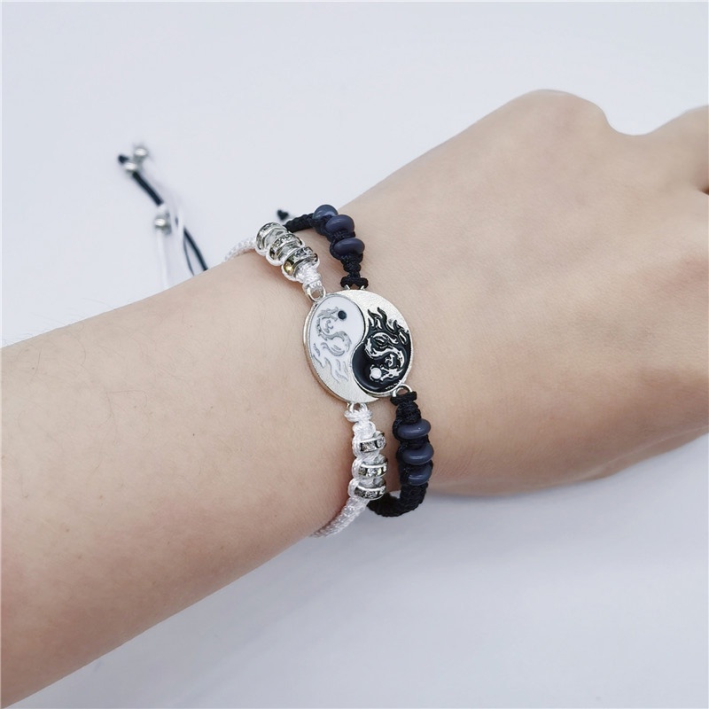 COD✨2 Pcs Gelang Couple Dikepang Gosip Tai Chi Adjustable Fashion Accessories Hadiah Aksesoris Bracelet